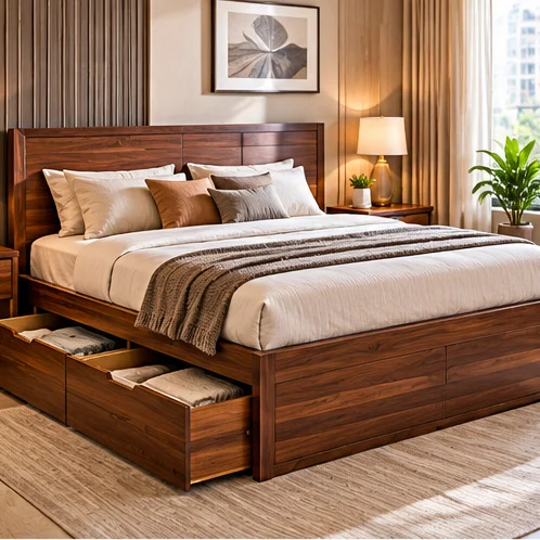 Walnut Haven Queen Bed